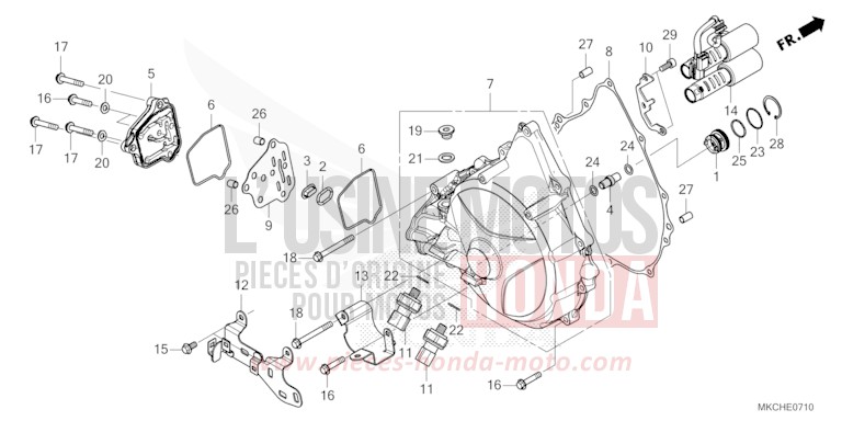 CLUTCH CASE (DCT) for Gold Wing CANDY ARDENT RED (R367B) from 2021